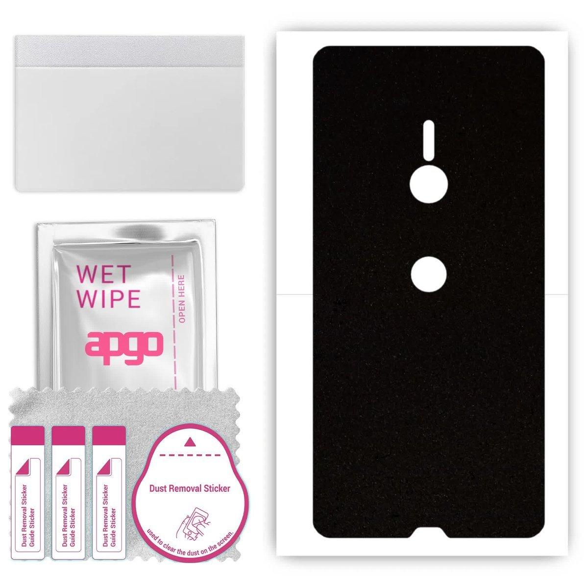 Folia naklejka skórka strukturalna na TYŁ Zamsz do Sony Xperia XZ3 - Zamsz Czarny - apgo SKINS