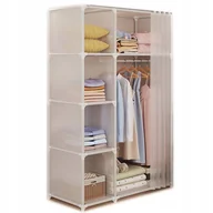 Szafy - SZAFA Modułowa SKŁADANA Wieszak GARDEROBA na UBRANIA Metalowa 163x45x71 cm - miniaturka - grafika 1