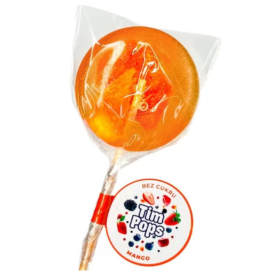 Lizak o Smaku Mango bez Dodatku Cukru, 18g