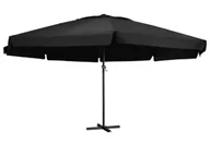 Parasole ogrodowe - Czarny parasol ogrodowy z aluminiowym stelażem M7-L31 - miniaturka - grafika 1