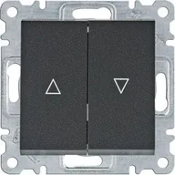 Wyłączniki światła i elektryczne - Hager LUMINA-INTENSE-PASSION-Łącznik-żaluzjowy-monostabilny-zwierny-czarny WL0323 - miniaturka - grafika 1