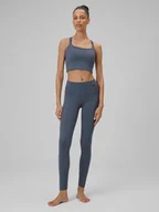 Legginsy - 4F Legginsy do jogi szybkoschnące damskie - fioletowe M - miniaturka - grafika 1