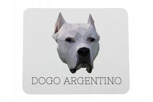 Dog argentyński geometryczny Podkładka pod mysz - Podkładki pod mysz - miniaturka - grafika 1