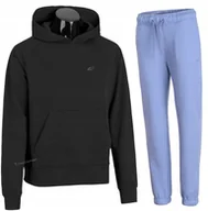 Spodnie sportowe damskie - 4F OCIEPLANY DAMSKI DRES BAWEĹNA KOMPLET BLUZA SPODNIE / rozm XS - miniaturka - grafika 1