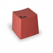 Taborety i hokery - B2B Partner Plastikowy taboret BUTTON, czerwony 488034 - miniaturka - grafika 1