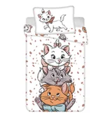 Pościel dla dzieci - Biała bawełniana pościel dziecięca do łóżeczka 100x135 cm Marie Cat "Friends" – Jerry Fabrics - miniaturka - grafika 1