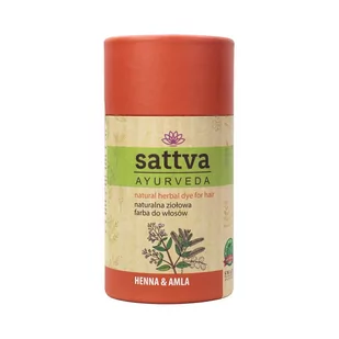 Sattva Natural Herbal Dye for Hair naturalna ziołowa farba do włosów Henna & Amla 150g - Farby do włosów i szampony koloryzujące - miniaturka - grafika 1