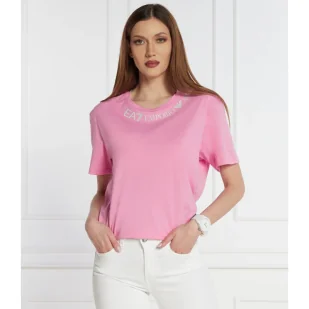 EA7 T-shirt | Regular Fit - Koszulki i topy damskie - miniaturka - grafika 1