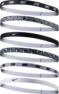 Nike Opaska do włosów Nike Printed Headbands 6 szt biało czarne N.000.2545.176 - Ozdoby do włosów - miniaturka - grafika 1