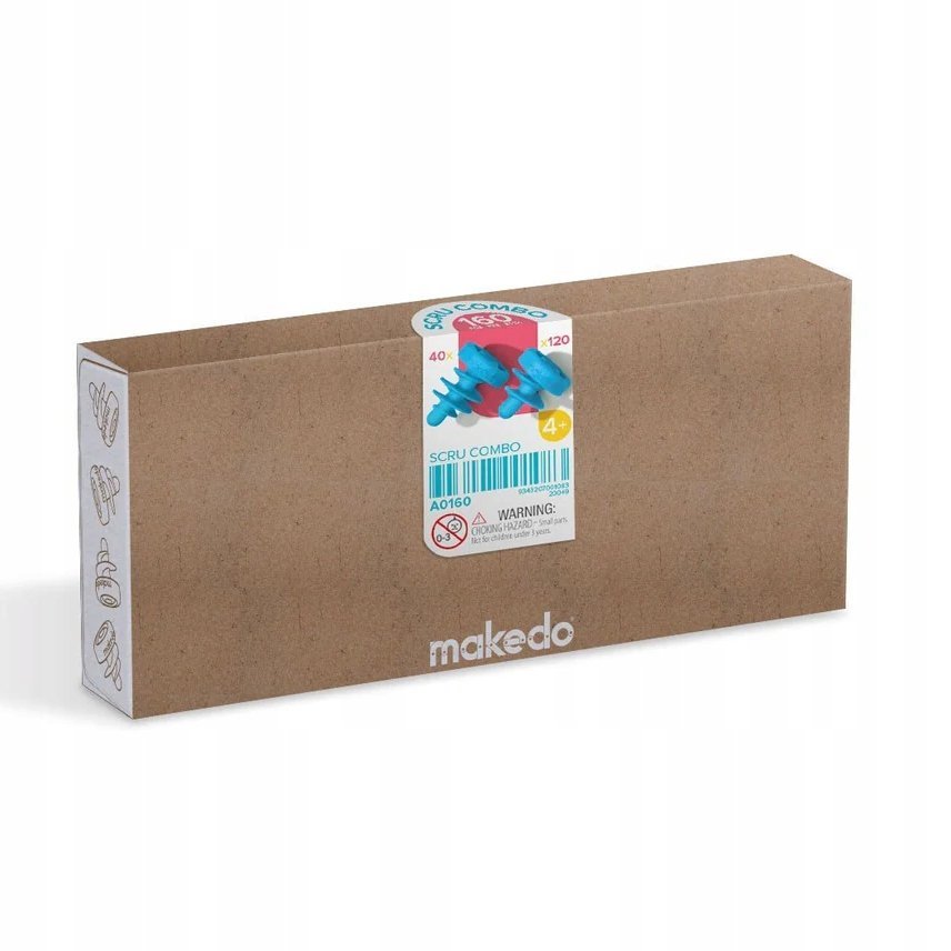 Zestaw śrubek do konstruowania z kartonu DIY Makedo - SCRU COMBO 160 el.