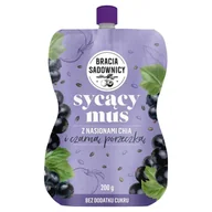 Soki i napoje niegazowane - Bracia Sadownicy Sycący mus z nasionami chia i czarną porzeczką 200 g - miniaturka - grafika 1