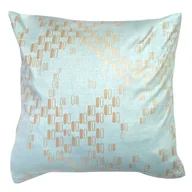 Poszewki na poduszki - Poszewka bawełniana jersey exclusive 40x40 2436 miętowo-złota - miniaturka - grafika 1