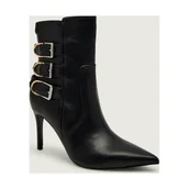 Botki damskie - Guess Botki na szpilce RICALY | z dodatkiem skóry - miniaturka - grafika 1