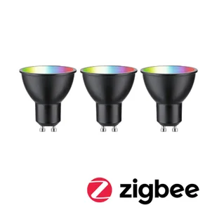 Paulmann LED GU10 4,8W 350lm ZigBee czarna 3 szt. - Żarówki LED - miniaturka - grafika 2