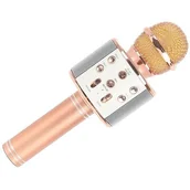 Mikrofony estradowe - XREC Mikrofon Xrec Mikrofon Karaoke Głośnik Bluetooth Ws858 Różowy SB4988 - miniaturka - grafika 1