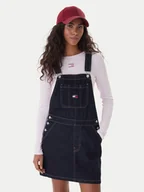 Sukienki - Tommy Jeans Sukienka jeansowa DW0DW22555 Granatowy Regular Fit - miniaturka - grafika 1