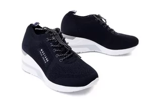 Półbuty damskie - MUSTANG 46C0001 navy, półbuty/sneakersy damskie - Mustang - grafika 1