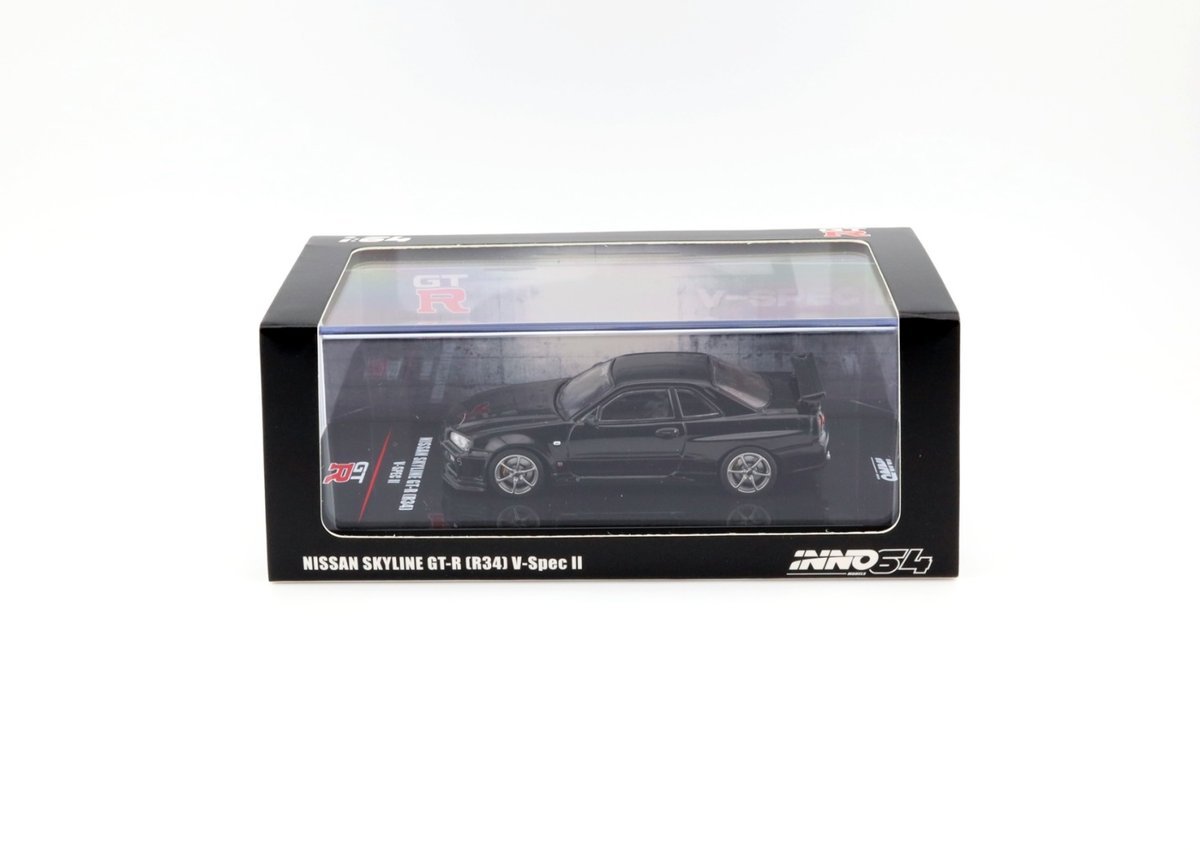 INNO64 Nissan Skyline GT-R R34 V-SPEC II Black INNO 64 1:64