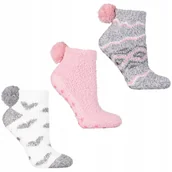 Skarpetki damskie - 3x Ciepłe Długie Antypoślizgowe DAMSKIE SKARPETY Bambosze MORAJ r. 35-38 - miniaturka - grafika 1