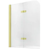 Parawany nawannowe - Parawan nawannowy MEXEN Felix, 2-skrzydłowy, złoty, 100x140 cm - miniaturka - grafika 1