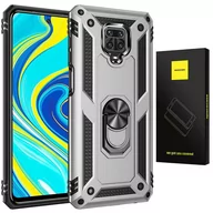 Etui i futerały do telefonów - ETUI PANCERNE SPACECASE RING NX UCHWYT MAGNETYCZNY RING CASE OBUDOWA PLECKI REDMI NOTE 9S/9 PRO SREBRNY - miniaturka - grafika 1