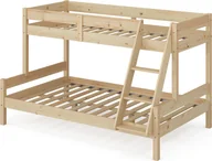 Łóżka dla dzieci i młodzieży - Vitalispa Łóżko piętrowe Everest, 120x200 / 80x200 cm, Naturalne drewno - miniaturka - grafika 1