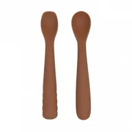 Sztućce dla dzieci - Łyżeczki silikonowe 2 szt. Terracotta Bo Jungle - miniaturka - grafika 1