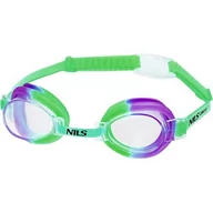 Pływanie - AQUA NILS Okulary pływackie NILS 173 AF Zielono-fioletowy - miniaturka - grafika 1