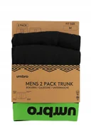 Majtki męskie - UMBRO Bokserki męskie czarne szare 2 sztuki bawełniane M - miniaturka - grafika 1