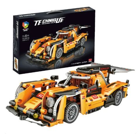 ZESTAW KLOCKÓW KONSTRUKCYJNYCH 483 ELEMENTY SAMOCHÓD WYŚCIGOWY 6+