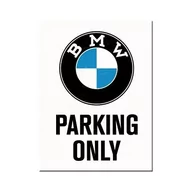 Dekoracje domu - Nostalgic-Art 14323, BMW  parking Only White Magnet, 8 x 6 cm 14323 - miniaturka - grafika 1