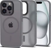 Etui i futerały do telefonów - Etui Do Iphone 15 Pro Obudowa Mag Safe Case Pokrowiec Plecki Na Telefon Magmat Matowe Szare - miniaturka - grafika 1