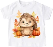 Koszulki dla dziewczynek - koszulka z jeżem, koszulka na dzień jeża jeż18 - miniaturka - grafika 1
