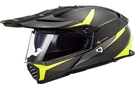Kaski motocyklowe - LS2, Kask motocyklowy cross Pioneer evo router black yellow, XXS - miniaturka - grafika 1