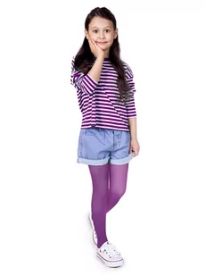 Rajstopy dziecięce mikrofibra gładkie fioletowe 40 DEN 128-134 YOCLUB - Rajstopy - miniaturka - grafika 1