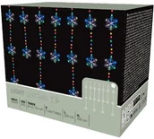 Oświetlenie świąteczne - LAMPKI CHOINKOWE KURTYNA ŚWIETLNA 200x200 CM 408LED PŁATKI ŚNIEGU MULTIKOLOR - miniaturka - grafika 1