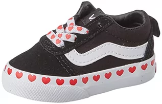 Buty dla chłopców - Vans Chłopięce unisex dziecięce wsuwane sneakersy, (serce liść) czarny/biały, 9 UK dziecko - grafika 1