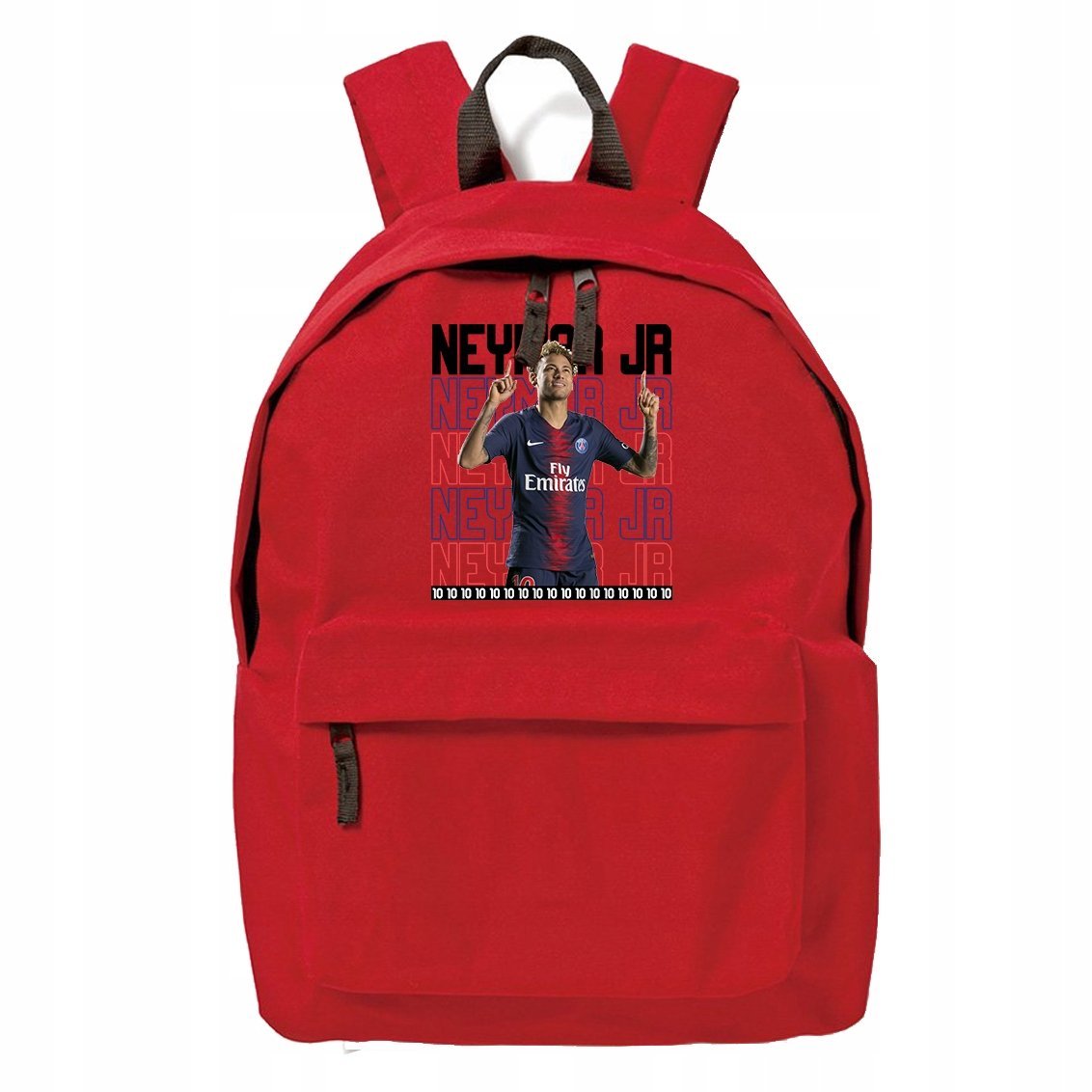PLECAK SZKOLNY Czerwony Na Prezent Dla Fana NEYMAR JR Piłkarze Wzory