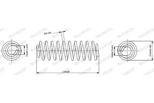 Monroe Sprężyna zawieszenia SE2351 - Sprężyny zawieszenia - miniaturka - grafika 1