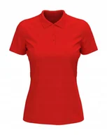 Koszulki i topy damskie - Koszulka damska polo T-shirt bawełniany Polówka Stedman ST9160 Red XL - miniaturka - grafika 1