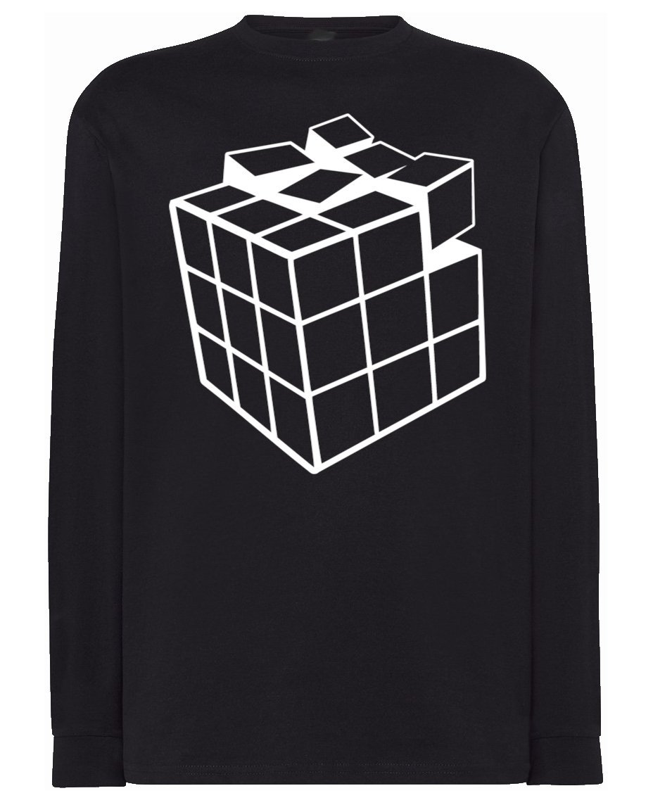 Longsleeve fajny nadruk Kostka Rubika r.XL