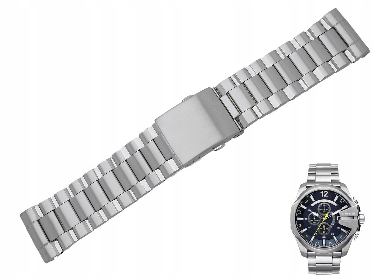 Bransoleta DIESEL DZ4465 srebrna 26 mm oryginalna