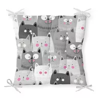 Poduszki na krzesła - Poduszka na krzesło Minimalist Cushion Covers Gray Cats, 40x40 cm - miniaturka - grafika 1