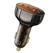 Ładowarki samochodowe - Ładowarka samochodowa Mcdodo CC-2310, 2xUSB-C + USB-A, z wyświetlaczem, 100W - miniaturka - grafika 1