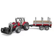 Samochody i pojazdy dla dzieci - Bruder 02046 Traktor Massey Ferguson z przczepą - miniaturka - grafika 1