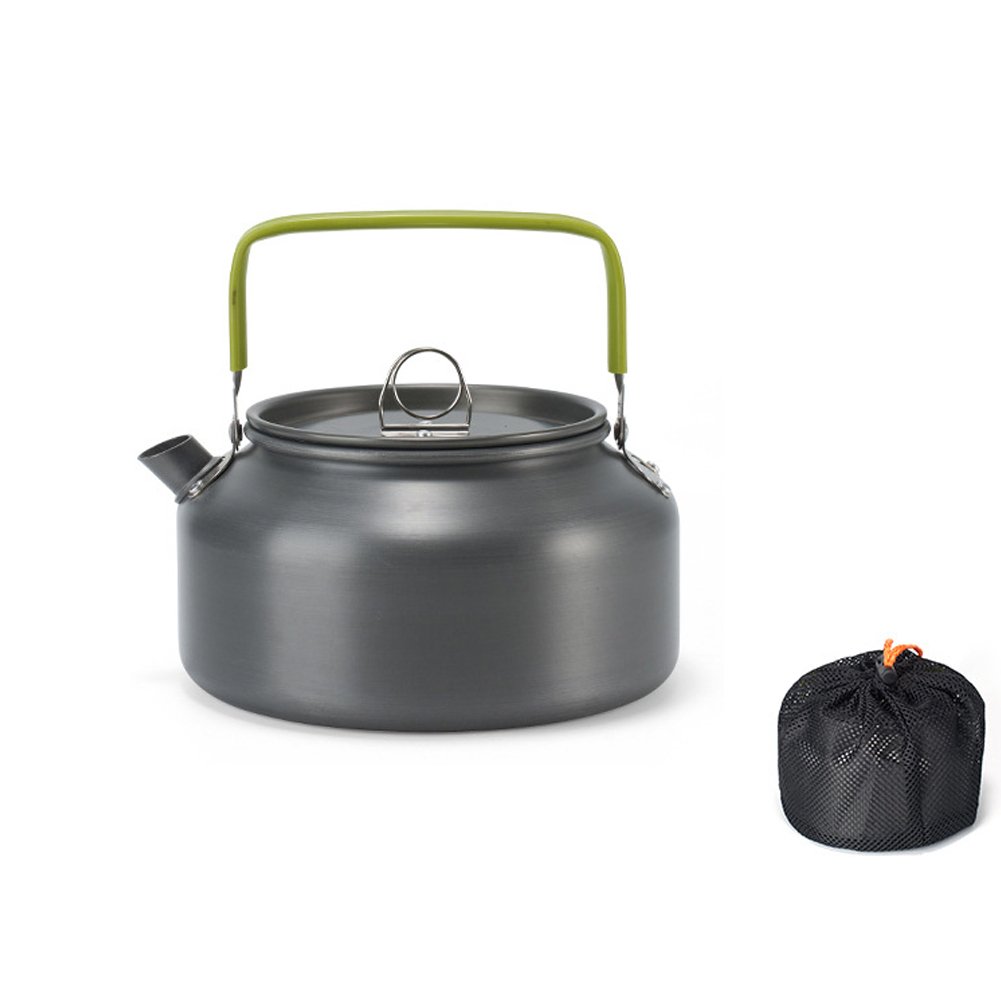 Czajnik outdoorowy, lekki czajnik, czajnik ze stopu aluminium, czajnik, czajnik z uchwytem zapobiegającym oparzeniom, kempingowy czajnik do kawy, przenośny dzbanek do herbaty, dzbanek do herbaty, czajnik piknikowy, czajnik, akcesorium do gotowania