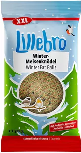 Lillebro Winter XXL, kule tłuszczowe dla dzikich ptaków - 10 x 500 g - Karma dla ptaków - miniaturka - grafika 1