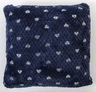 Poszewki na poduszki - Poszewka dekoracyjna Romantico 40x40 srebrne serca niebieska - miniaturka - grafika 1