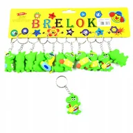 Breloki - ALIGATOR KROKODYL ZIELONY BRELOK DO KLUCZY GUMOWA ZAWIESZKA ZESTAW 12SZT - miniaturka - grafika 1