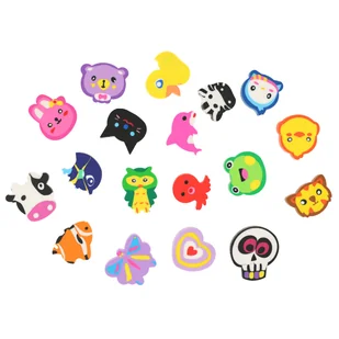 Gumka do ścierania Strigo kolorowa w 18 kształtach mix kolorów - Gumki biurowe - miniaturka - grafika 1